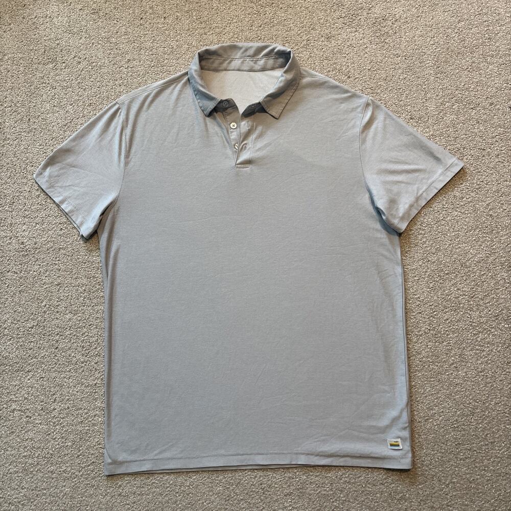 Vuori Shirt Men's Sz L Strato tech Golf Polo Performance Casual Active Preppy
